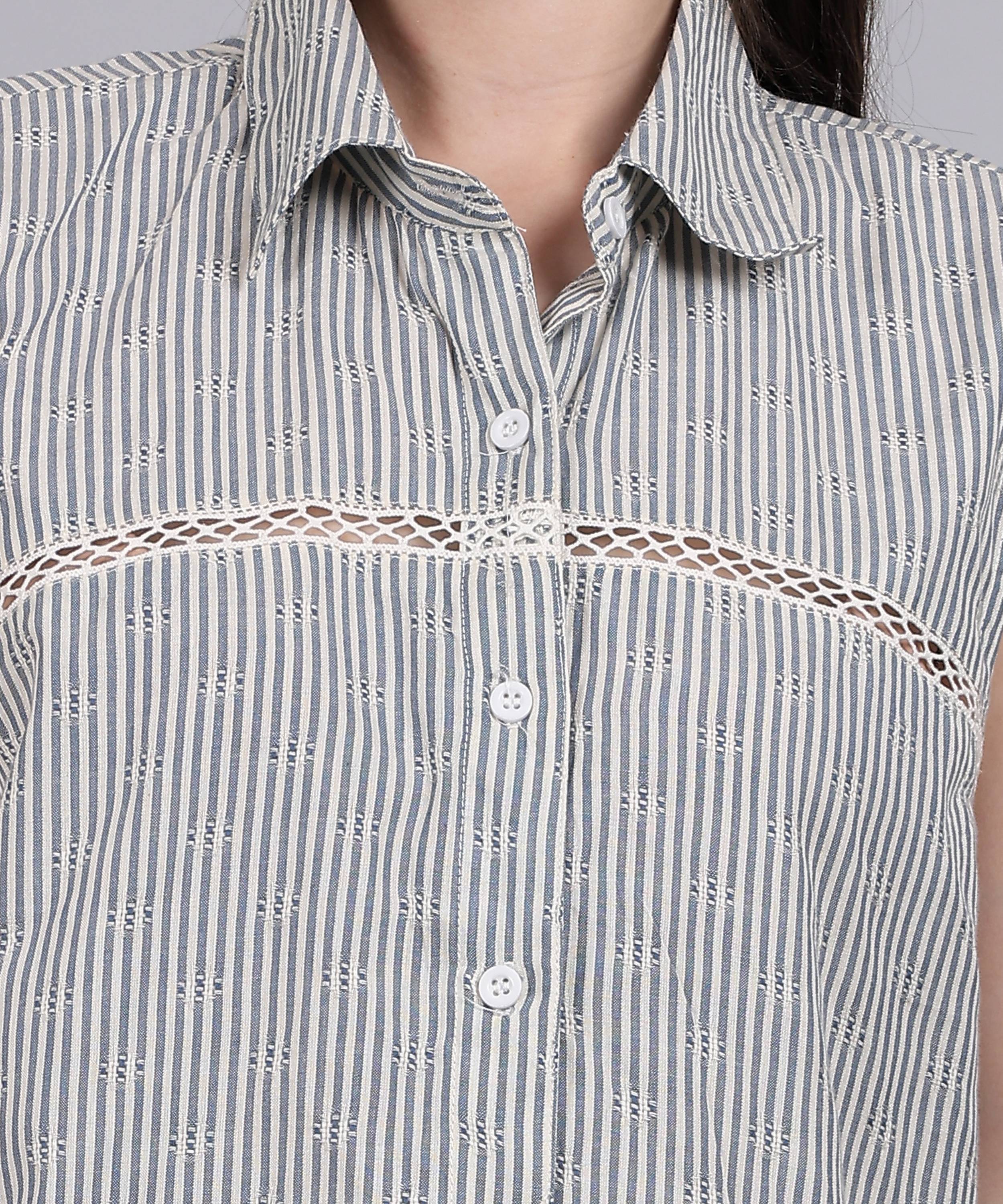 BLUE WHITE STRIP TOP